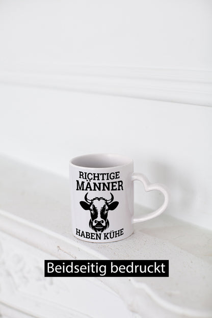 Richtige Männer haben Kühe | Bauernhof Rindvieh Humor Geschenkidee Tasse
