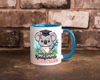 Koalifizierte Dachdeckerin | Dachbau Hausbau Geschenk Humor Geschenkidee Tasse