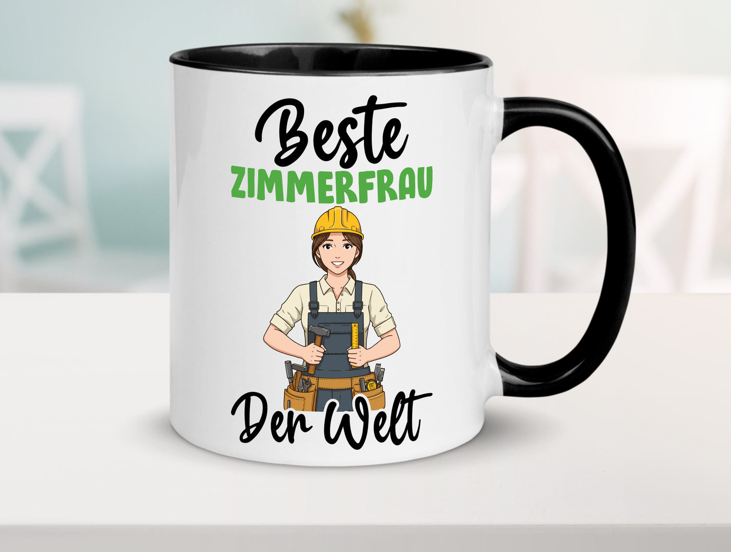 Beste Zimmerfrau| Holzbau | Handwerkerin v2 Geschenk Humor Geschenkidee
