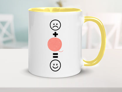 Wolle | Häkeln |Glücklich Geschenk Humor Geschenkidee lustiger Spruch Tasse