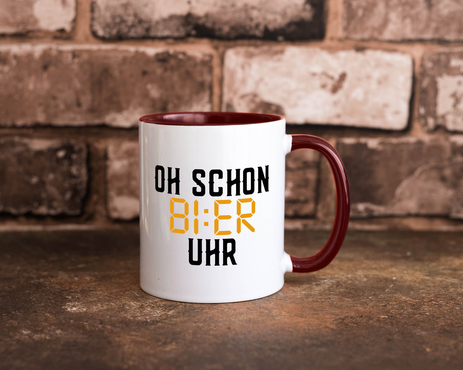 Oh schon Bier Uhr | Biertrinker Party Feiern Pils Humor Geschenkidee Tasse