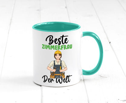 Beste Zimmerfrau| Holzbau | Handwerkerin v2 Geschenk Humor Geschenkidee