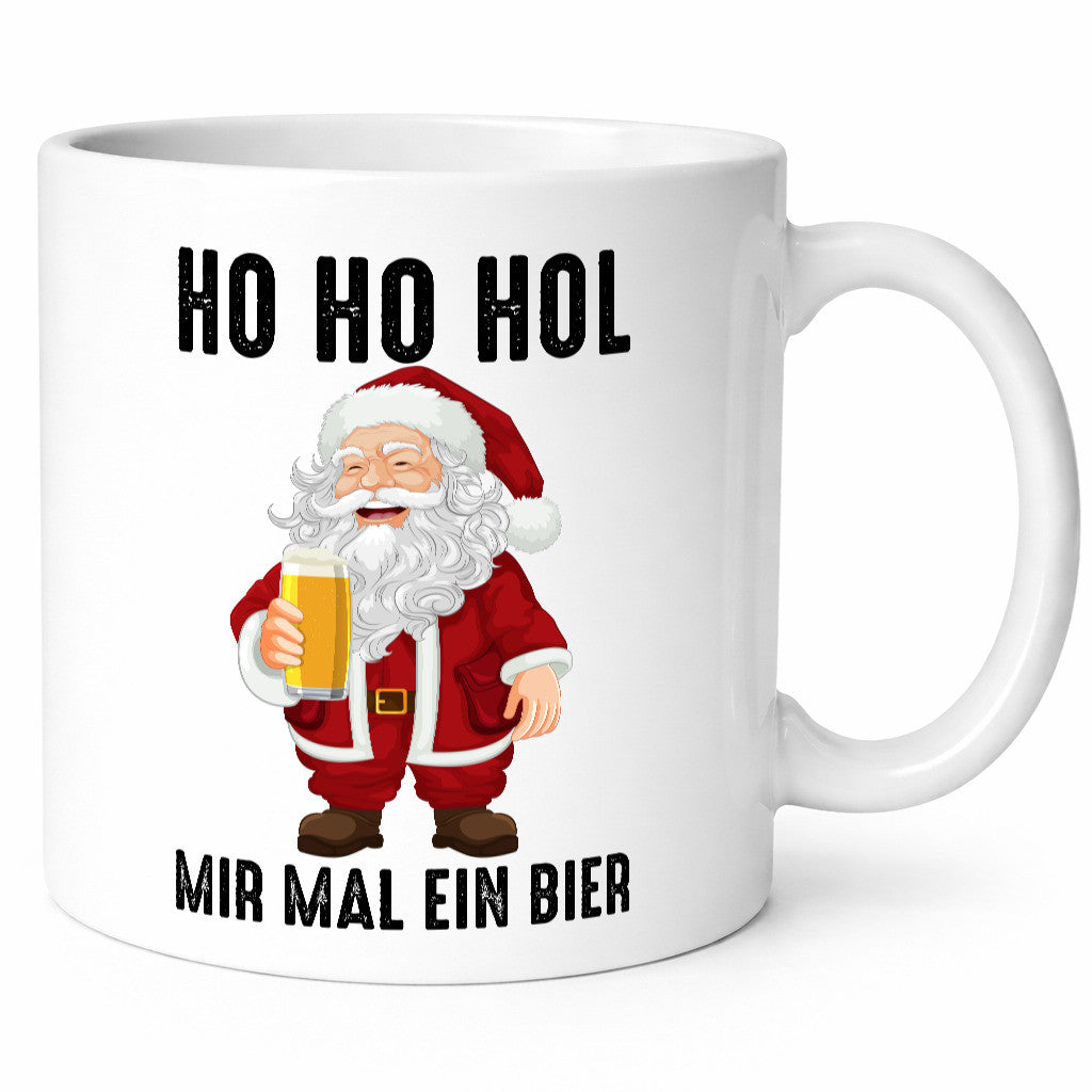 Ho Hol mir mal ein Bier | Weihnachtsmann Humor Geschenkidee Tasse