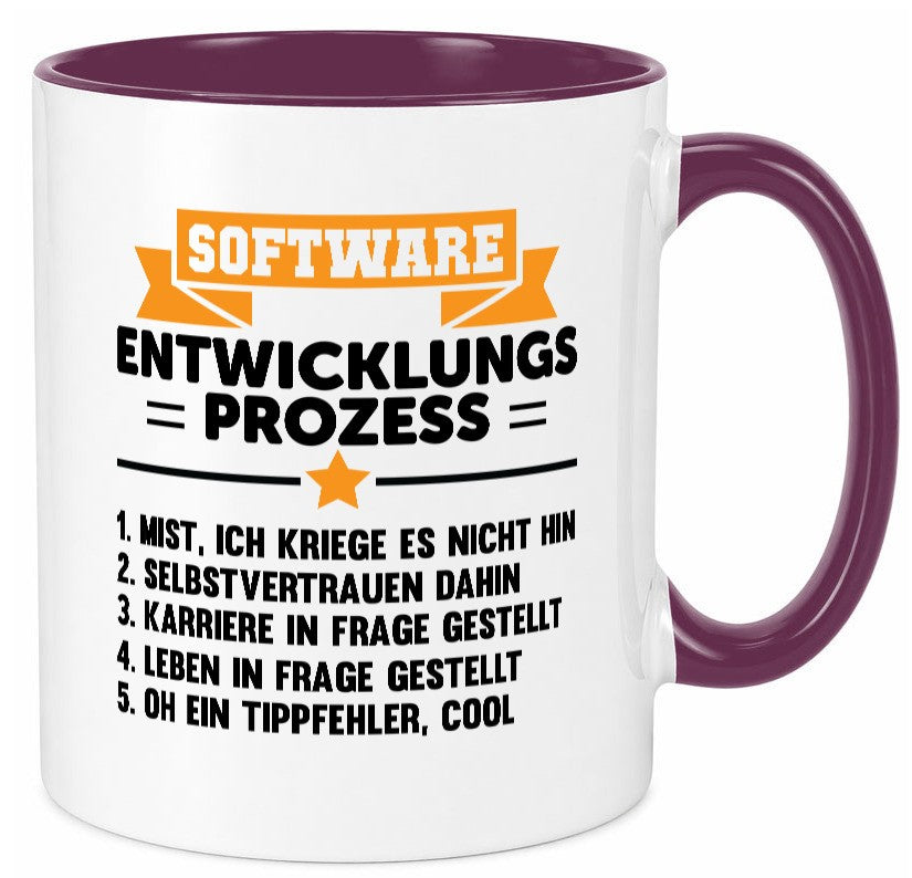 Software, Entwicklung, Prozess | Humor Spaß Witz lustiger Spruch Geschenk Tasse