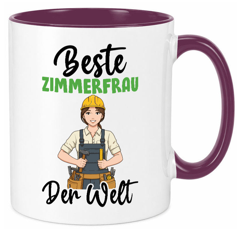 Beste Zimmerfrau| Holzbau | Handwerkerin v2 Geschenk Humor Geschenkidee