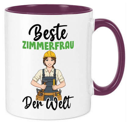 Beste Zimmerfrau| Holzbau | Handwerkerin v2 Geschenk Humor Geschenkidee