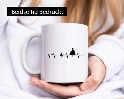 Rudern Herzschlag | Motiv Ruderer Boot Kanu Geschenk Humor Geschenkidee