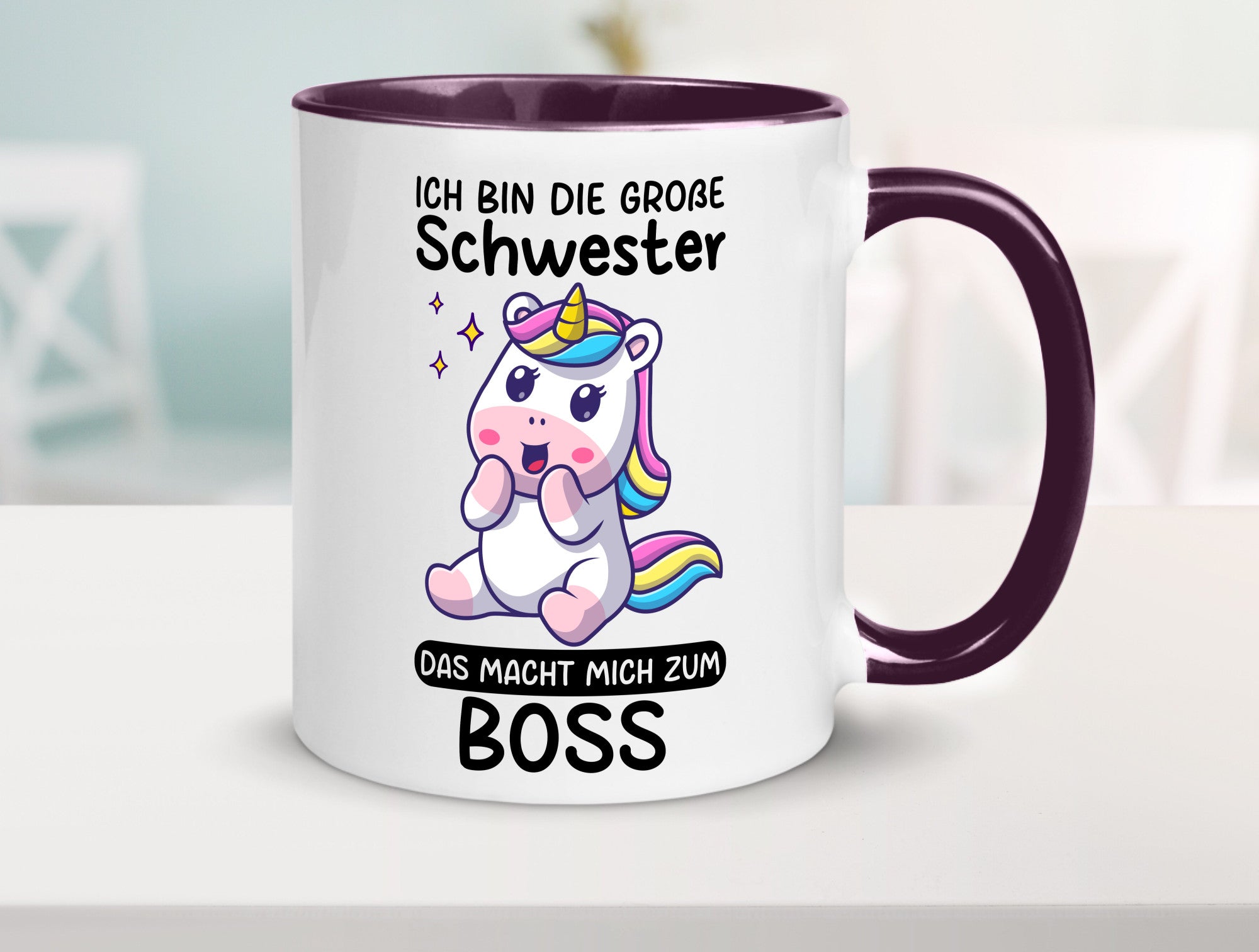 Große schwester macht mich zum Boss | Einhorn Geschwister lustiger Spruch