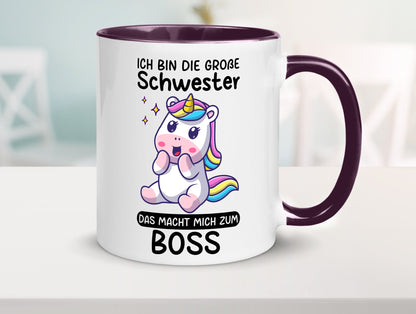 Große schwester macht mich zum Boss | Einhorn Geschwister lustiger Spruch