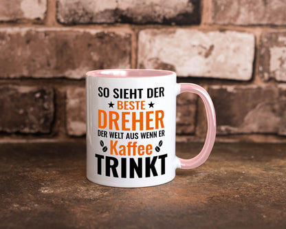 Kaffee trinkt: Dreher | Fräser Geschenkidee Humor Tasse