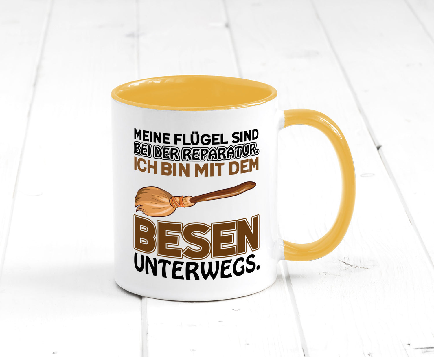 Flügel Reperatur lustig Humor Geschenkidee Geschenk Tasse