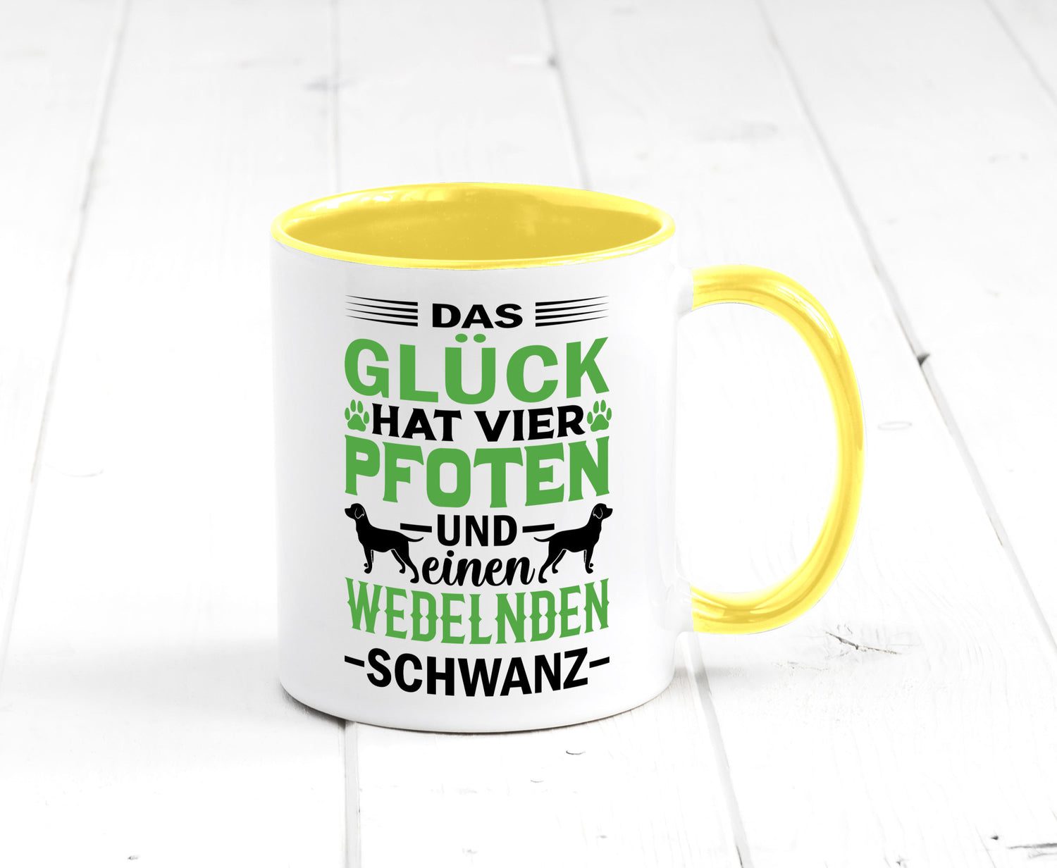 Das Glück hat 4 Pfoten | Hundeliebhaber Ich liebe Hunde Geschenk Tierliebhaber