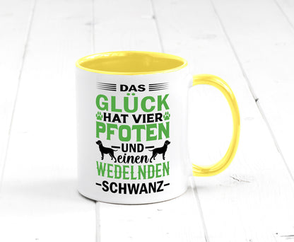 Das Glück hat 4 Pfoten | Hundeliebhaber Ich liebe Hunde Geschenk Tierliebhaber