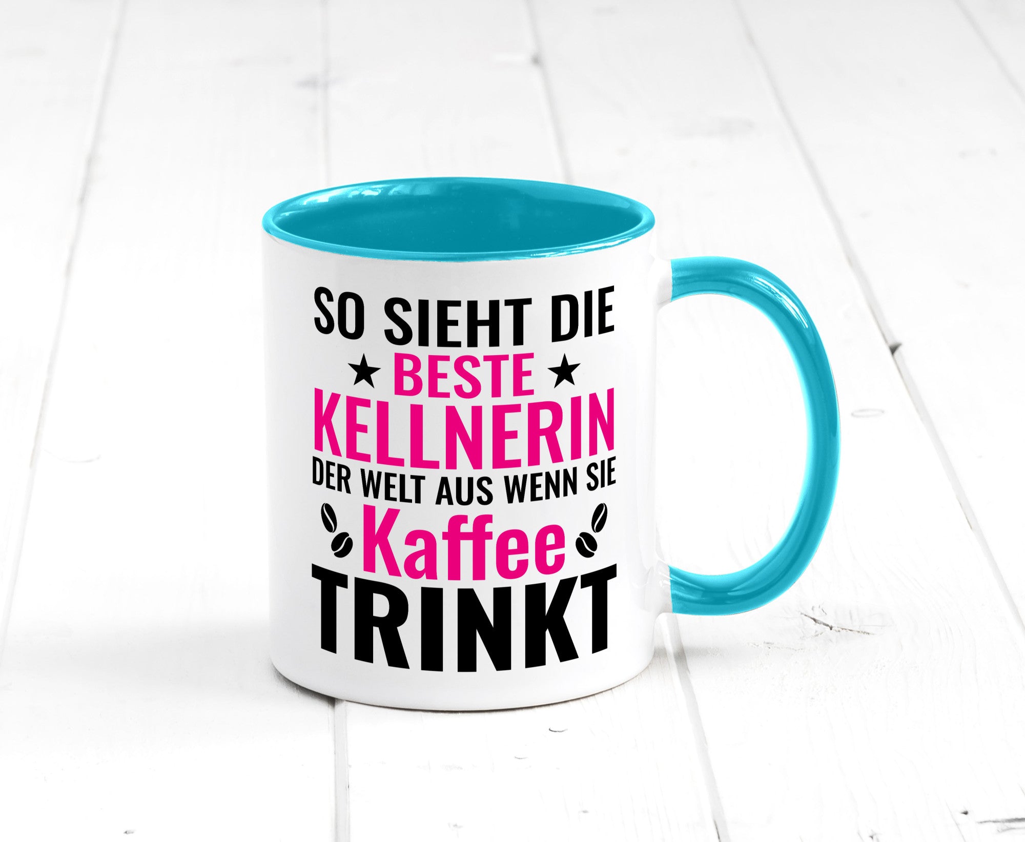 Kaffee trinkt: Kellnerin | Beruf kellnern Bedienung Humor Arbeit Kollegen Büro