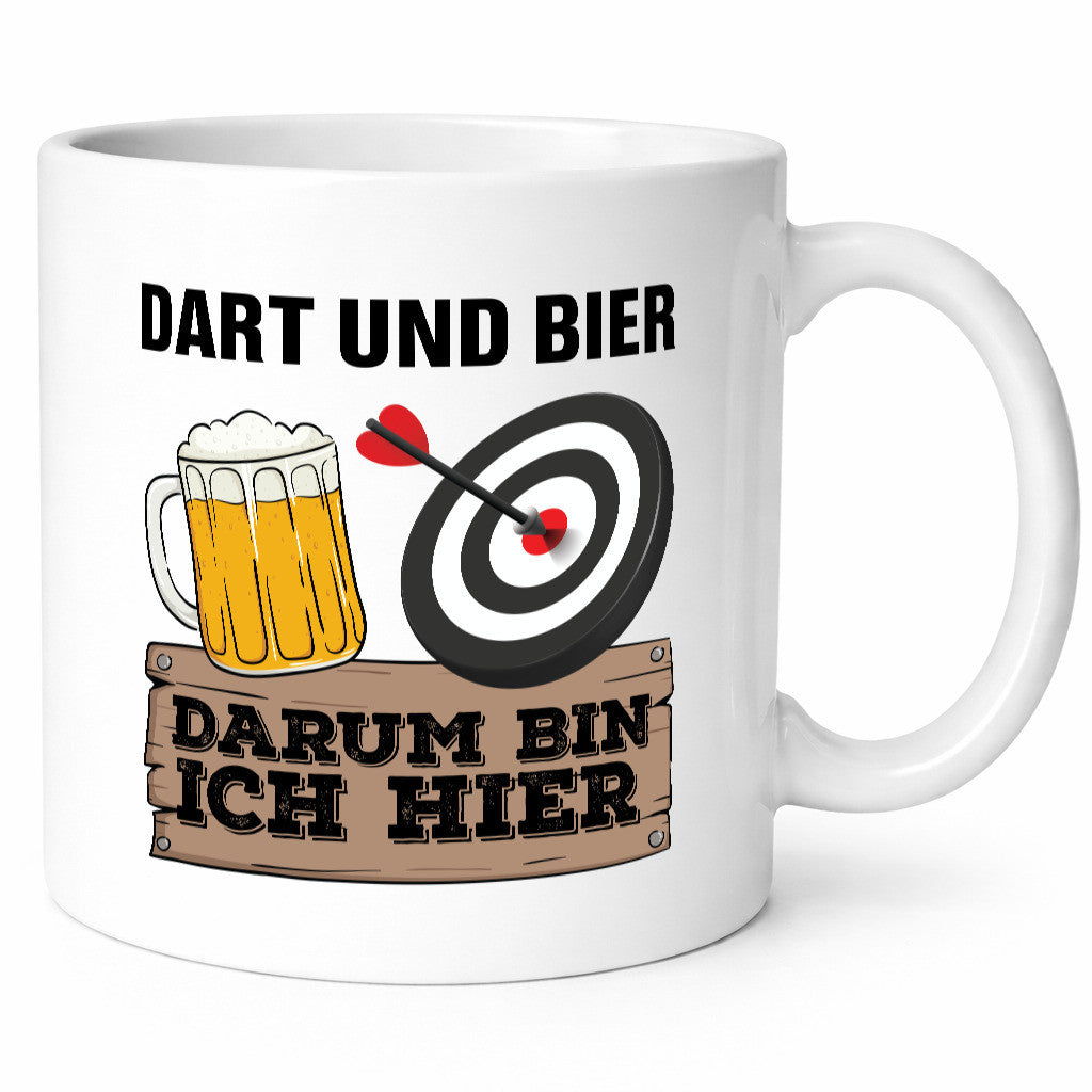 Dart und Bier darum bin ich hier | Party Geschenk Humor Geschenkidee lustiger