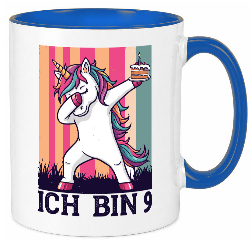9 Geburtstag | Einhorn Damping Mädchen Humor Geschenkidee Tasse