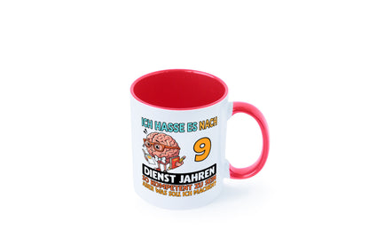 9 Dienstjahre | Arbeit Kompetent Humor Kollegen Büro Geschenkidee Tasse