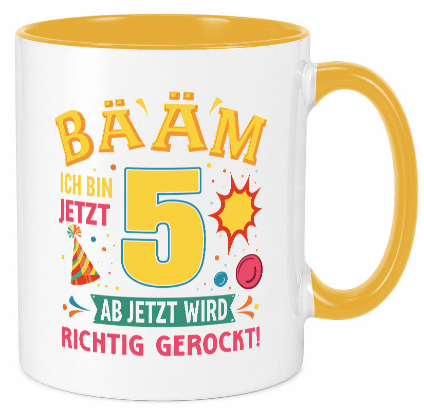 5. Geburtstag | 5 Jahre ab jetzt wird richtig gerockt Geschenk Geschenkidee Tasse