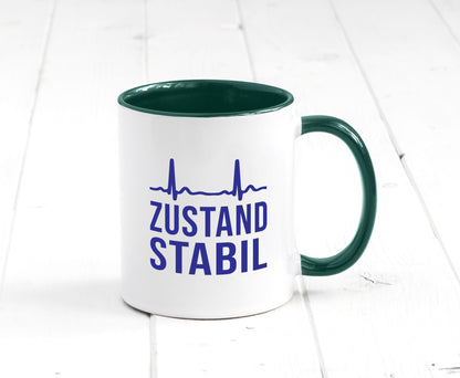 Zustand stabil | Herzschlag v2 Geschenk Humor Geschenkidee lustiger Spruch Tasse