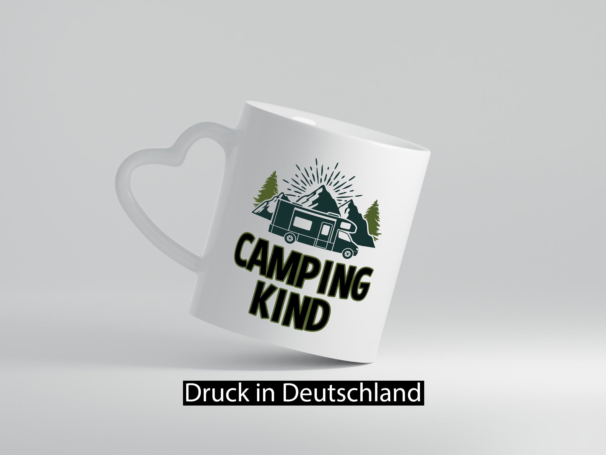 Camping kind | Wohnwagen Zelt lustiger Spruch Geschenk Humor Geschenkidee Tasse