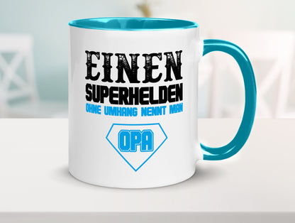 Superheld Opa Geschenk Familie Geschenkidee lustiger Spruch Tasse