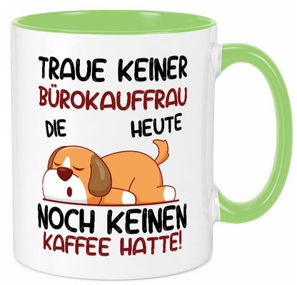 Traue keiner Bürokauffrau | Kauffrau lustig Arbeit Kollegen Büro Geschenk Tasse