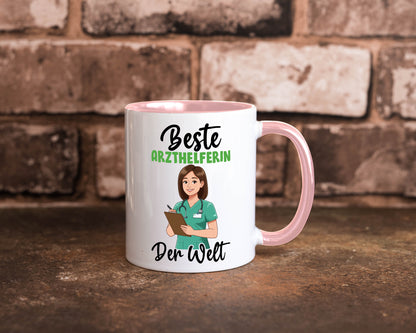 Beste Arzthelferin | Fachangestellte Medizin v2 Geschenkidee Humor Tasse