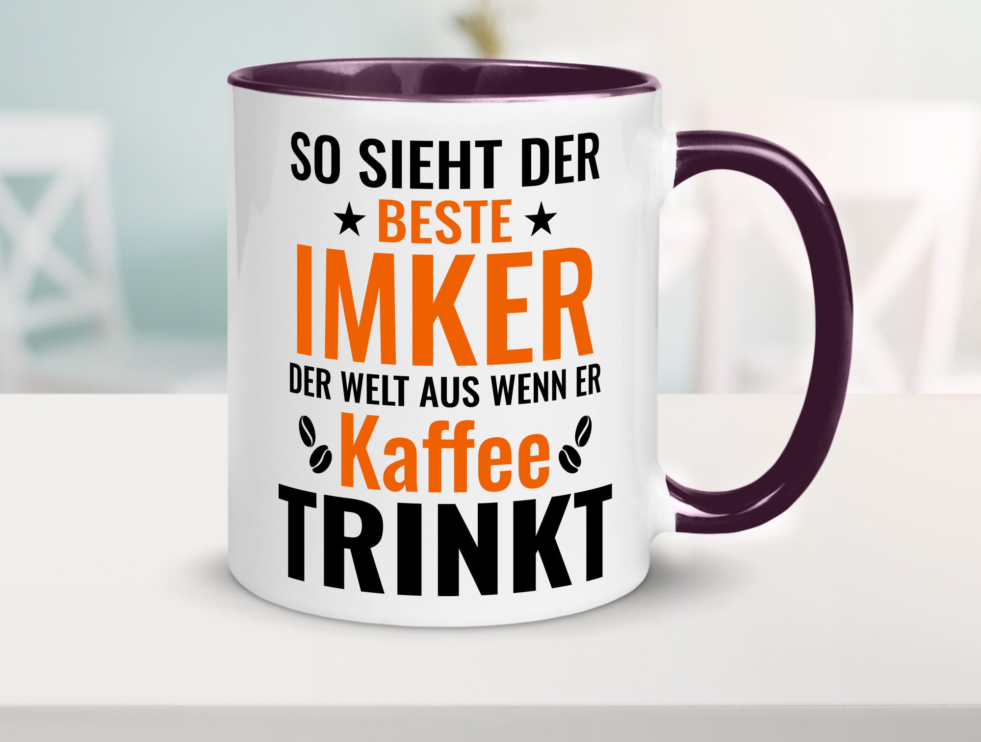 Kaffee trinkt: Imker | Imkerei lustiger Spruch Geschenk Humor Geschenkidee Tasse