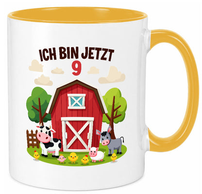 9. Geburtstag | 8 Jahre Bauernhof und Tiere Humor Geschenkidee Tasse