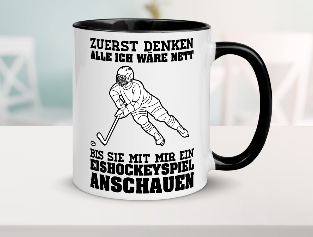 Eishockeyspiel | Eishockeyfan Tasse Eishockeyspieler Humor Geschenkidee