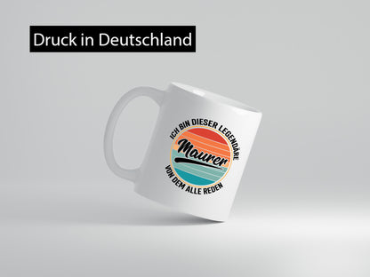Legendäre Maurer | Handweker Mauermeister Humor Geschenkidee Tasse