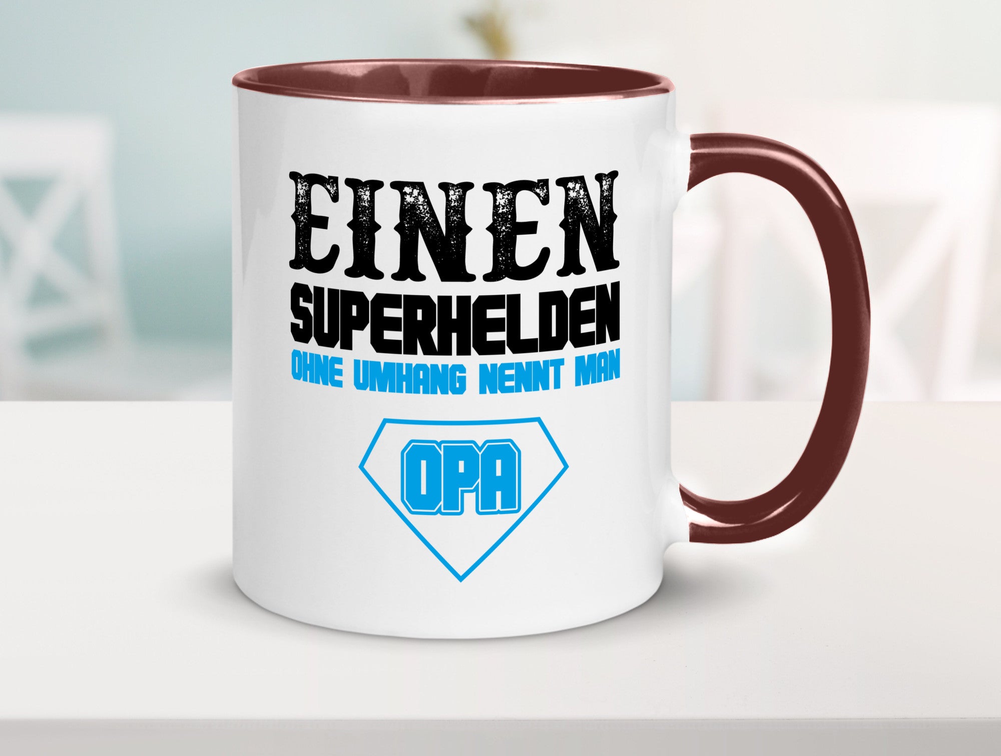 Superheld Opa Geschenk Familie Geschenkidee lustiger Spruch Tasse