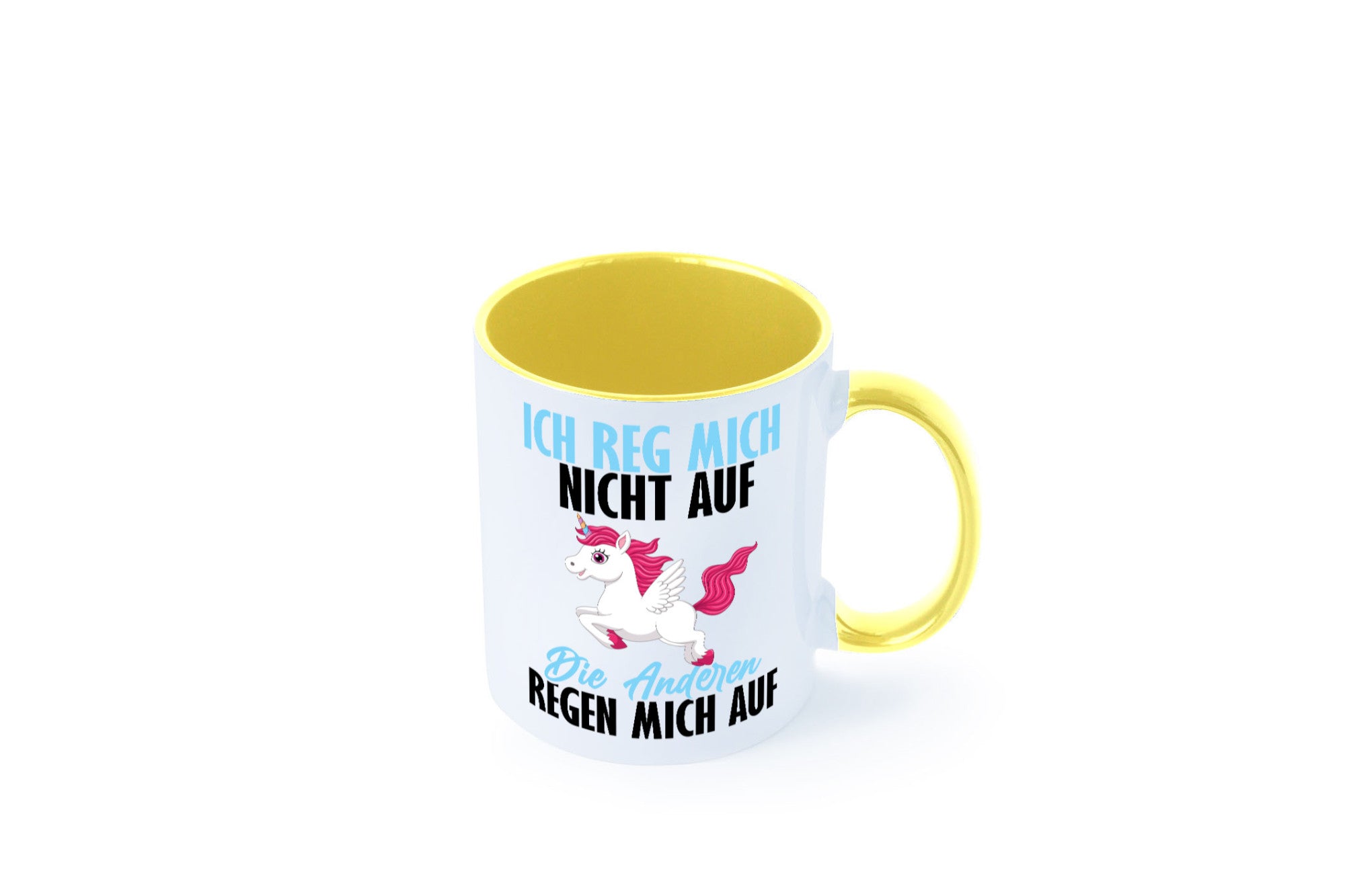 Ich reg mich nicht auf lustiger Spruch Geschenk Humor Geschenkidee Tasse