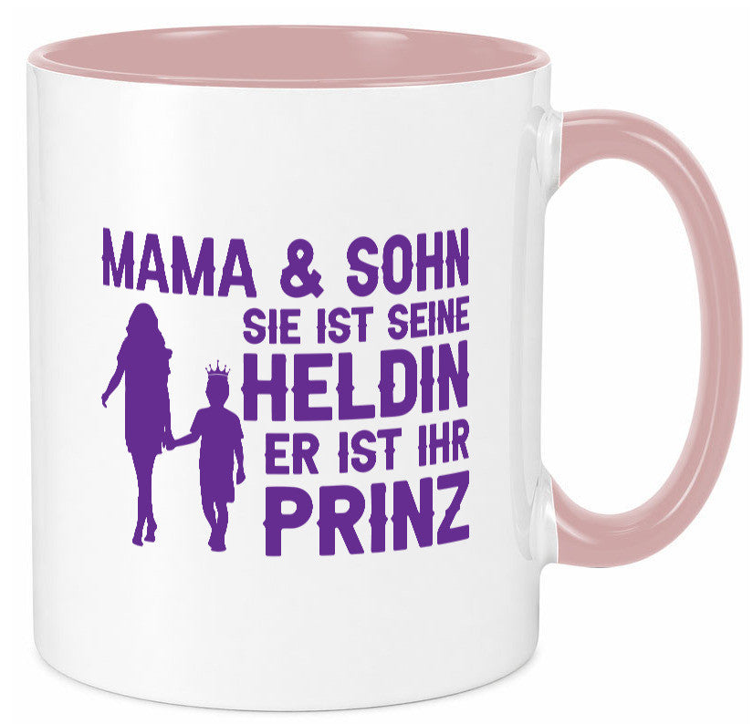 Mama &amp; Sohn | Helding Prinz Mutterliebe Geschenkidee Familie Humor Tasse