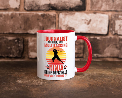 Journalist weil Multitasking Ninja kein Beruf ist Geschenk Arbeit Kollegen Büro