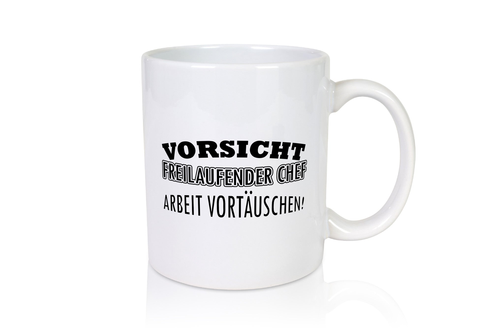 Freilaufender Chef lustig Arbeit Kollegen Büro Geschenk Tasse