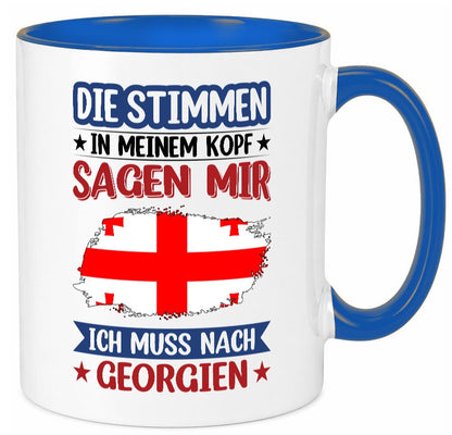 Georgien | Urlaub Stimmen in meinem Kopf Traumland Geschenkidee Humor Tasse