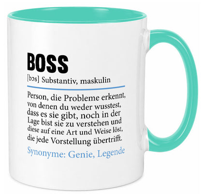 Boss | Chef Führungskraft Vorgesetzter Geschenk Arbeit Kollegen Büro lustiger Tasse