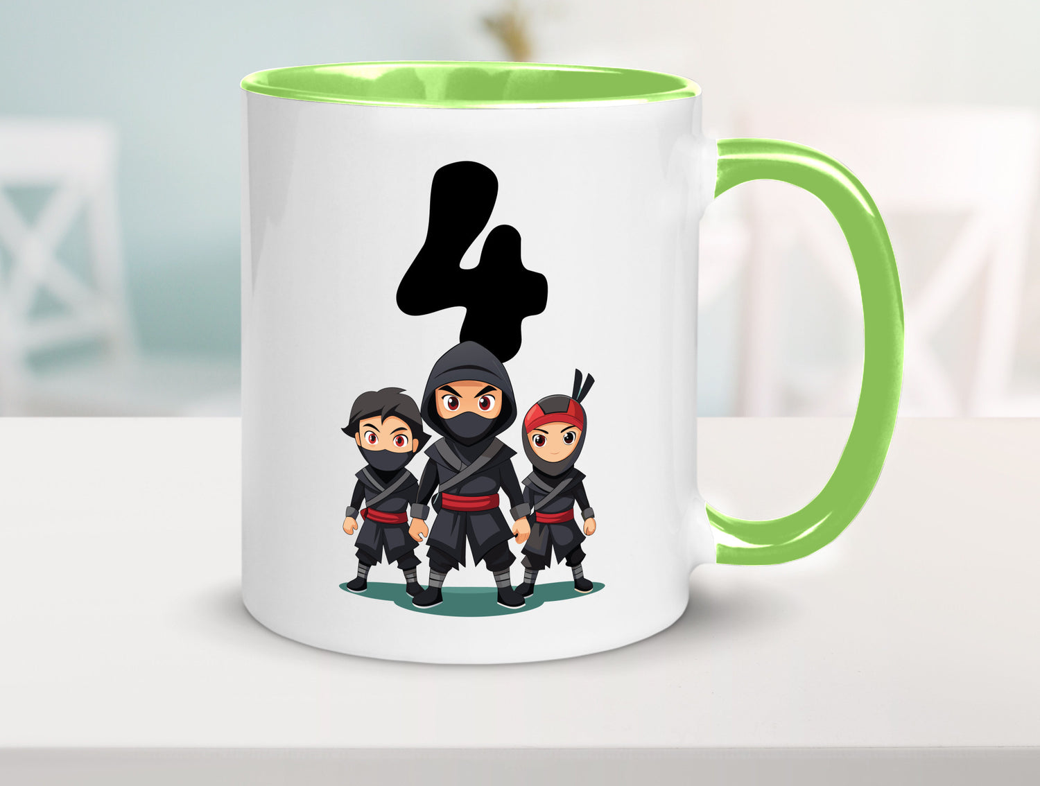 4. Geburtstag | 4 Jahre Ninja lustig Geschenkidee Geschenk Tasse
