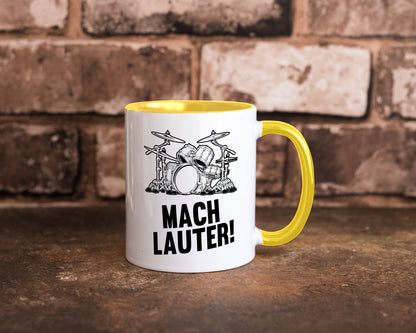 Mach lauter | Schlagzeug Band Musiker Geschenkidee Humor Tasse