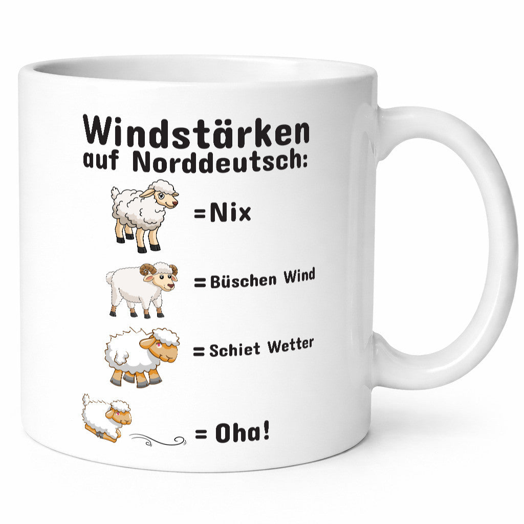 Windstärken auf Norddeutsch | Norddeutschland Tasse Humor Geschenkidee