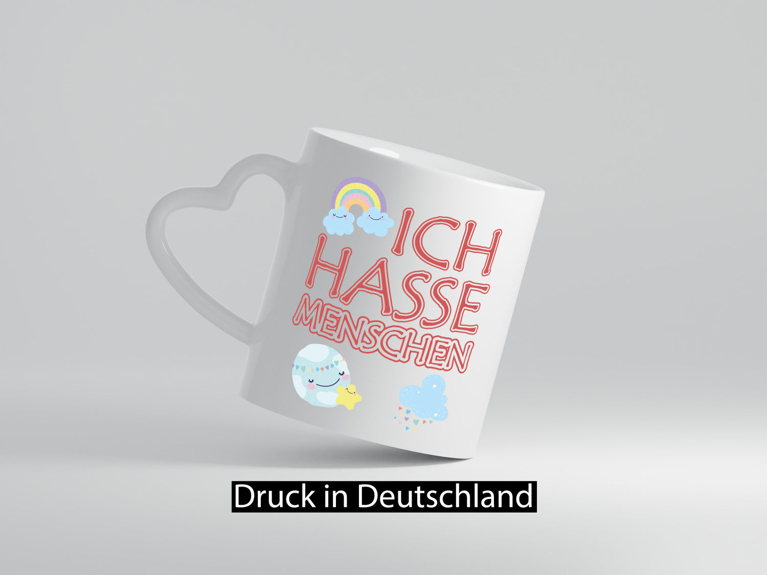 Kinderschrift - Ich hasse Menschen Humor Geschenkidee Tasse