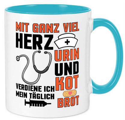 Verdiene mein Täglich Brot | Krankenschwester Krankenhaus lustiger Spruch Tasse