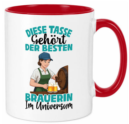 Im Universum: Brauerin | Bier Brauerei lustiger Spruch Geschenk Humor
