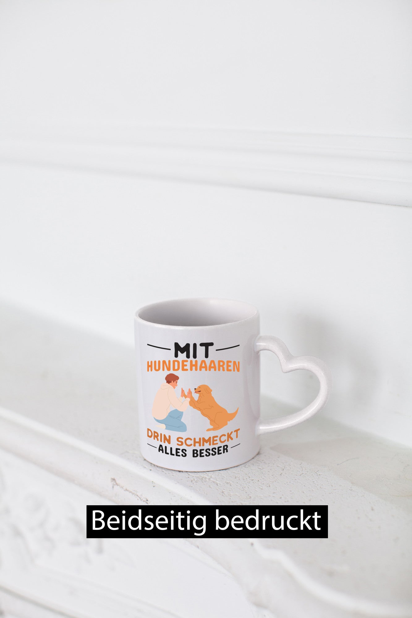 Mit Hundehaaren | Hundebesitzer Tasse Hund Witz Geschenk Tierliebhaber Humor