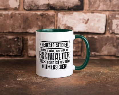 Neuste Studien: Buchhalter | Buchhaltung Humor Geschenkidee Tasse