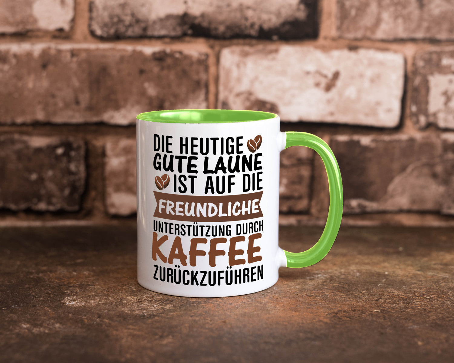 Unterstützung durch Kaffee | Kaffeliebhaber gute Laune Geschenk Humor