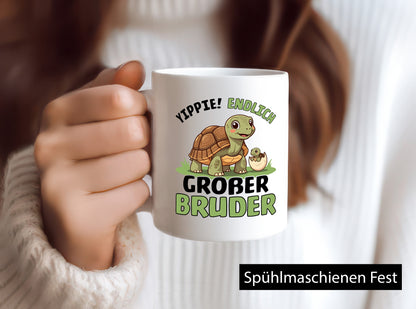 Yippie endlich großer Bruder | Schildkröte Geschwister lustiger Spruch Geschenk