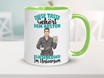 Im Universum: Fliesenleger | Fliesenlegen Bau Geschenk Humor Geschenkidee