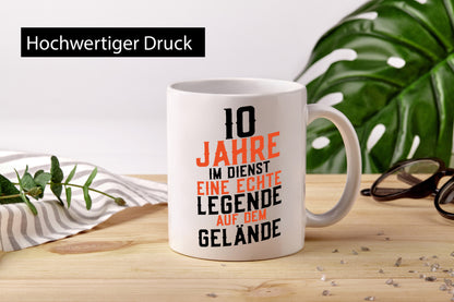 10 Jahre im Dienst | Legende Jubiläum Kollege Arbeit Geschenk Kollegen Büro